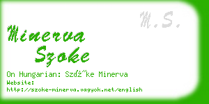 minerva szoke business card
